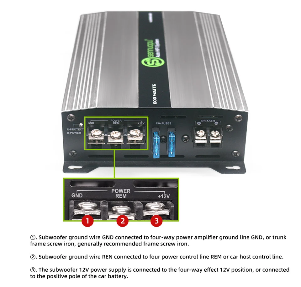 Car Sound Amplifier Class D Subwoofer Audio Processors