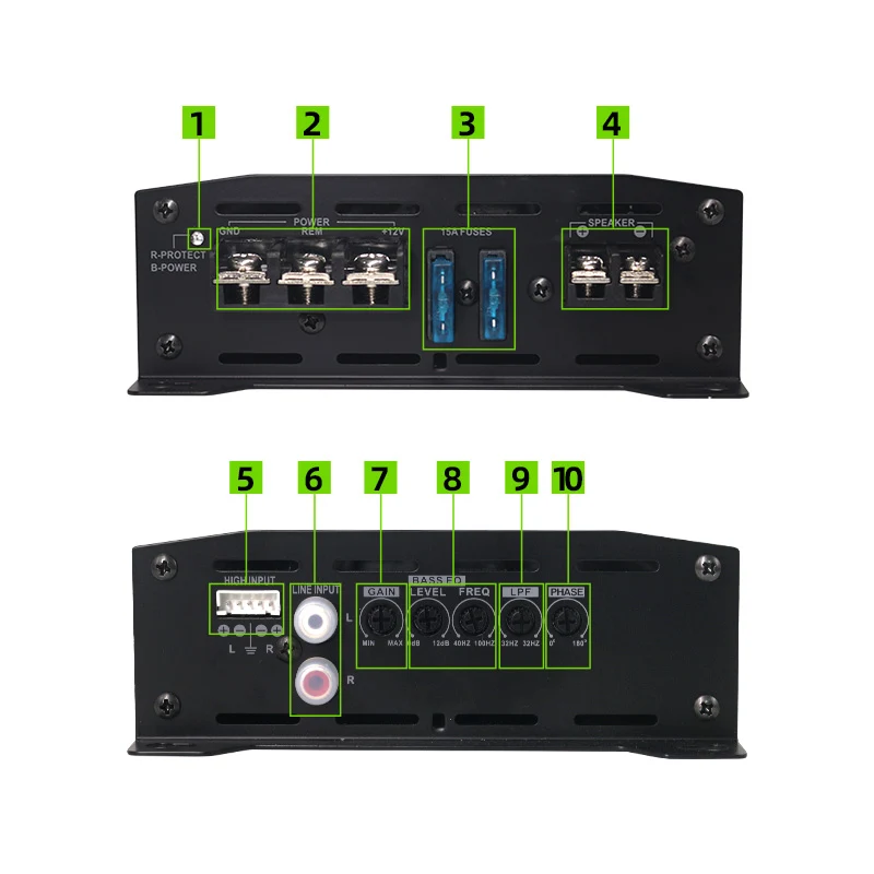 Car Sound Amplifier Class D Subwoofer Audio Processors